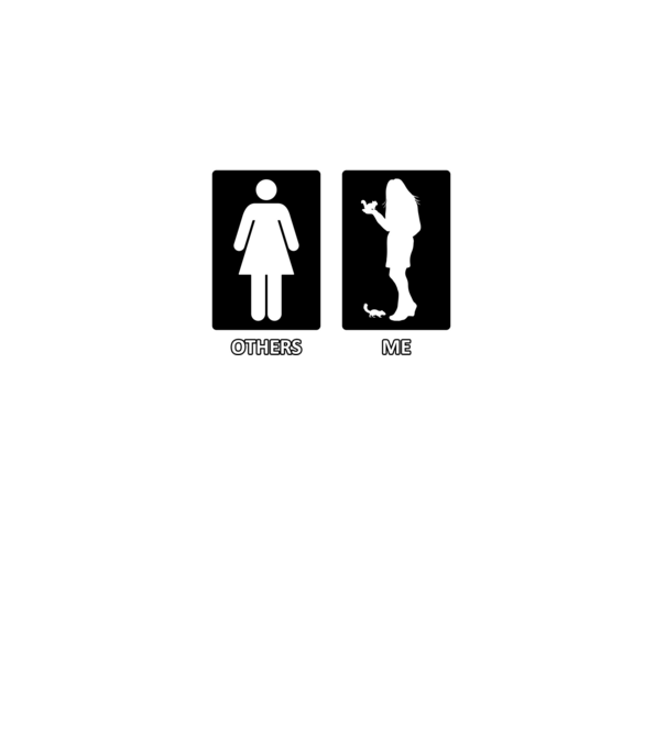 Others vs. Me (nő) - mókus minta fekete pólón