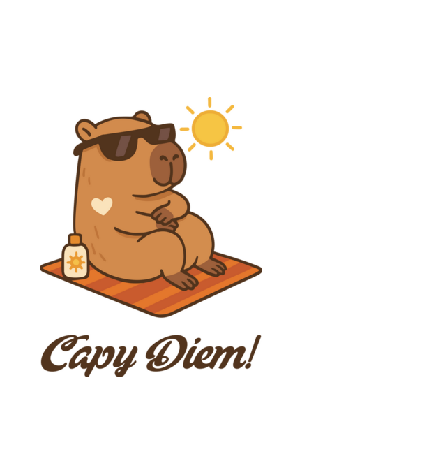Capy Diem minta fehér pólón