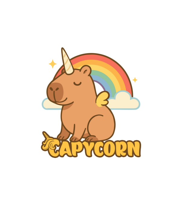 Capycorn minta homokszín pólón