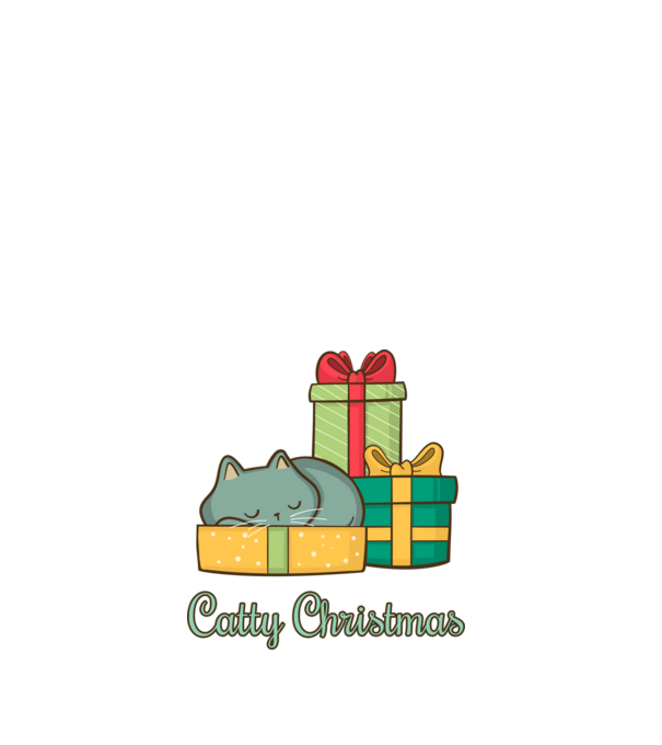 Catty Christmas minta fehér pólón