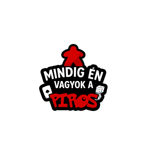Mindig én vagyok a piros minta fekete pólón