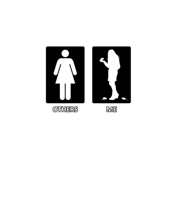 Others vs. Me (nő) - egér minta fekete pólón