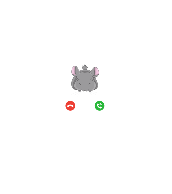 A csincsillám hív minta fekete pólón