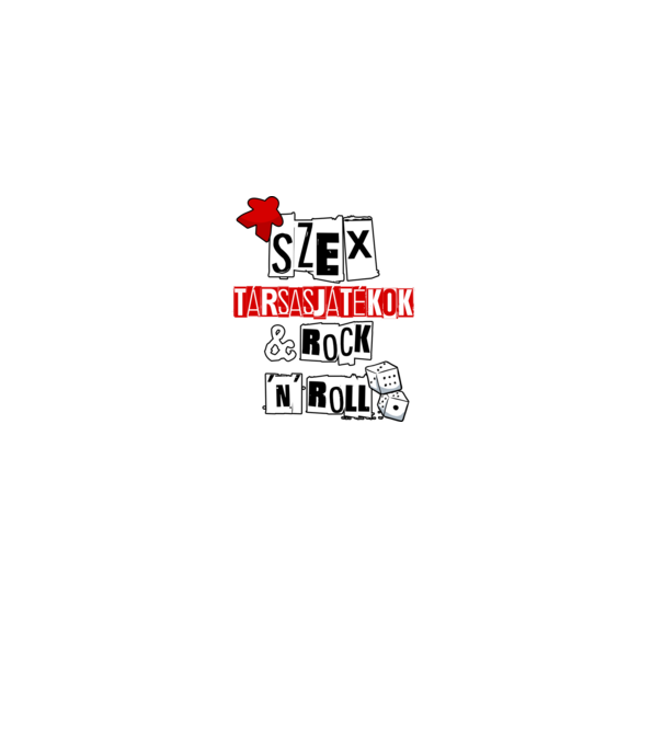 Szex, Társasjátékok & Rock 'n' Roll minta fekete pólón