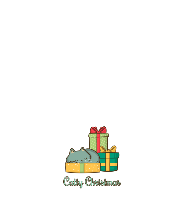 Catty Christmas minta fehér pólón
