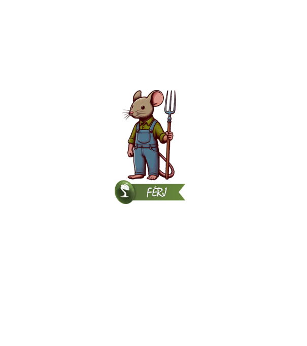 Everdell férj minta fehér pólón