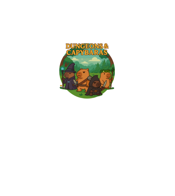 Dungeons & Capybaras minta királykék pólón