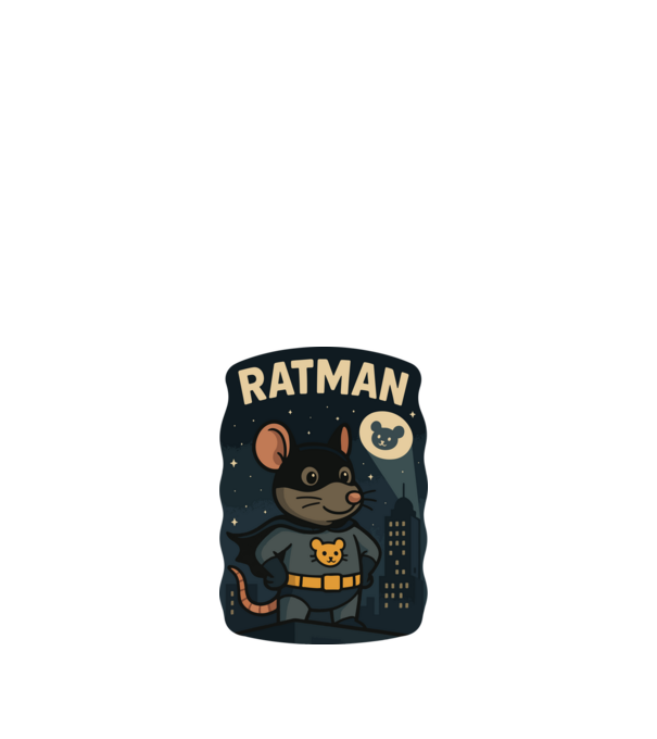 Ratman minta fehér pólón