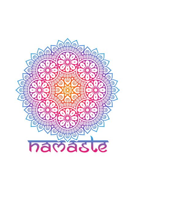 Mandala minta világoskék pólón