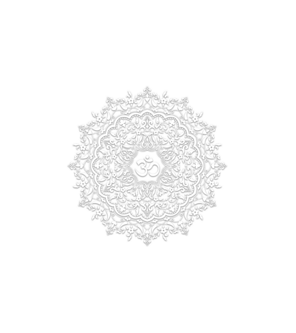 Csipke mandala minta fehér pólón
