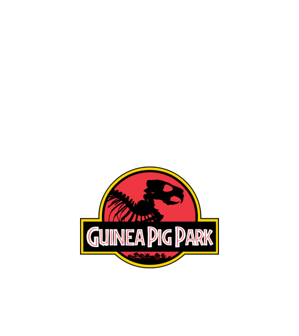 Guinea pig Park minta fekete pólón