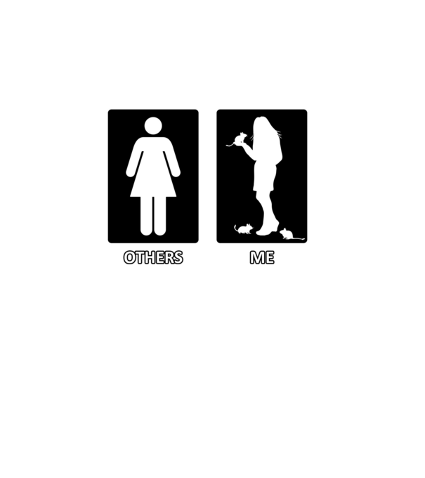 Others vs. Me (nő) - degu minta fekete pólón