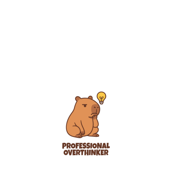 Professional overthinker minta fehér pólón