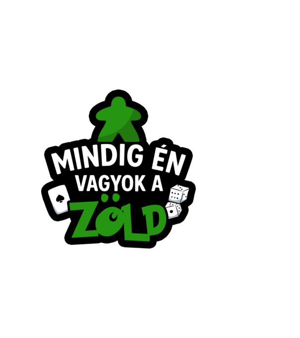 Mindig én vagyok a zöld minta fekete pólón