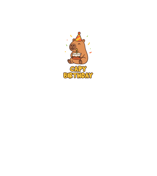 Capy birthday minta királykék pólón