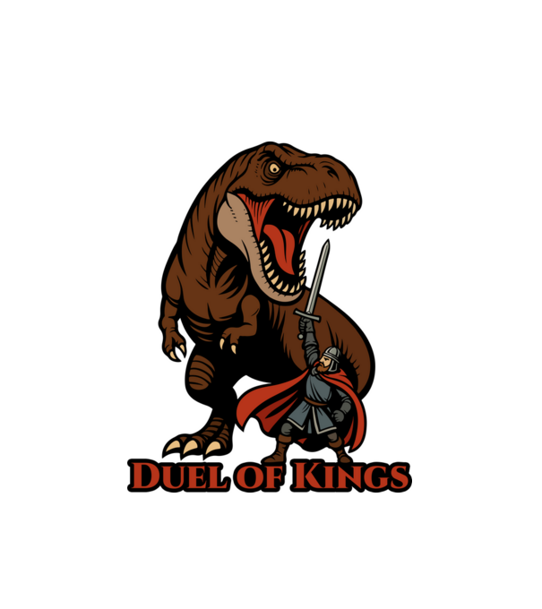 Duel of Kings minta fehér pólón