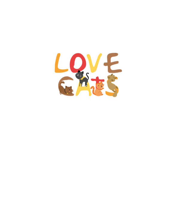 Love cats minta piros pólón