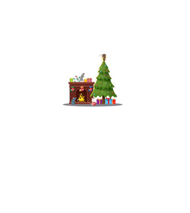 Ratty Christmas minta sötétkék pólón