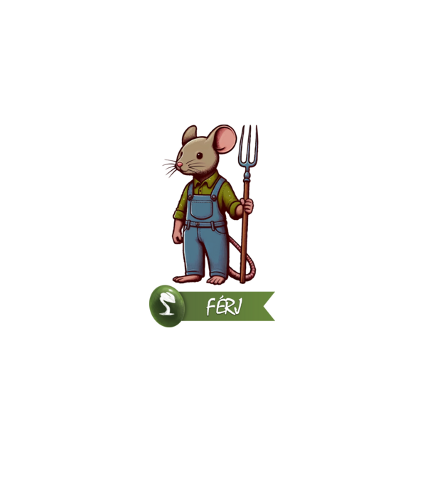 Everdell férj minta fehér pólón