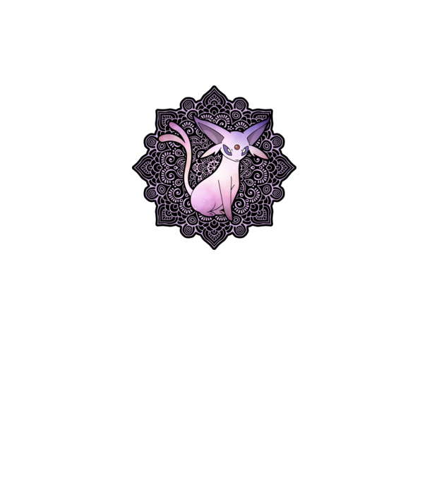Espeon minta fekete pólón