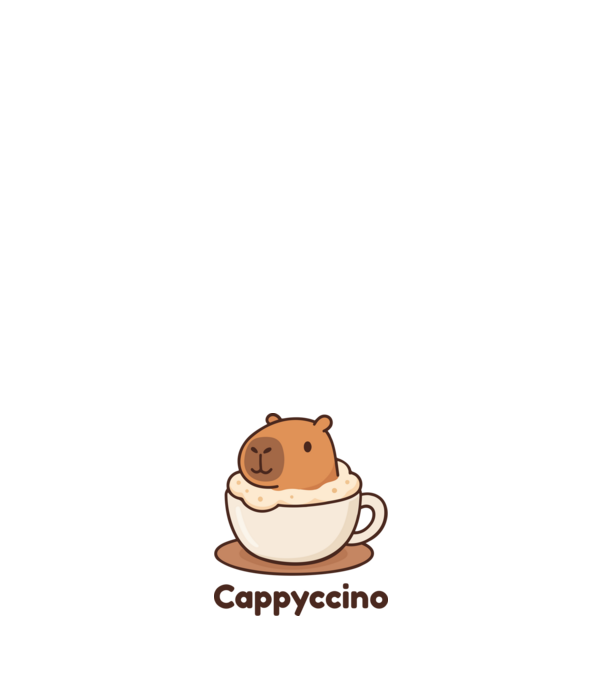 Cappyccino minta fehér pólón