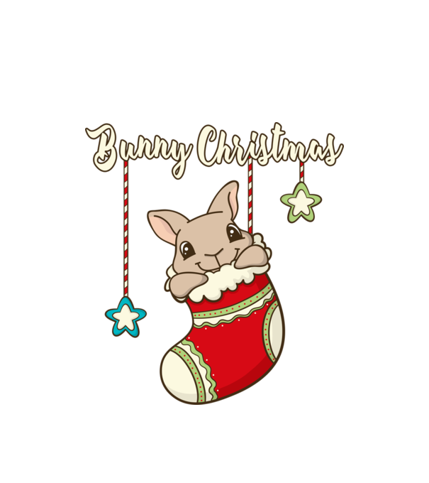 Bunny Christmas minta fehér pólón