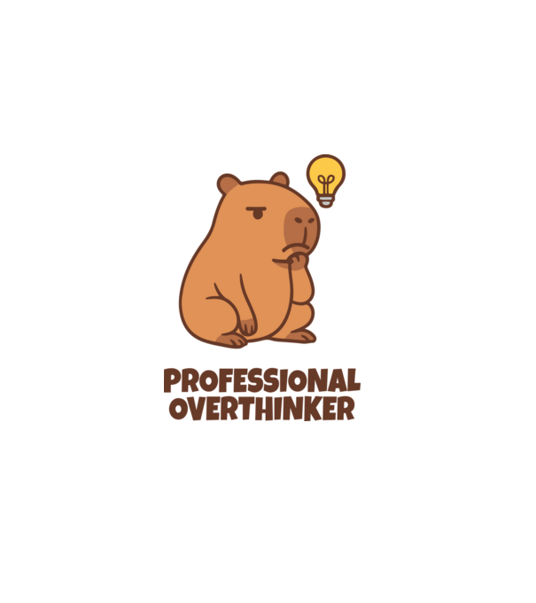 Professional overthinker minta szürke pólón