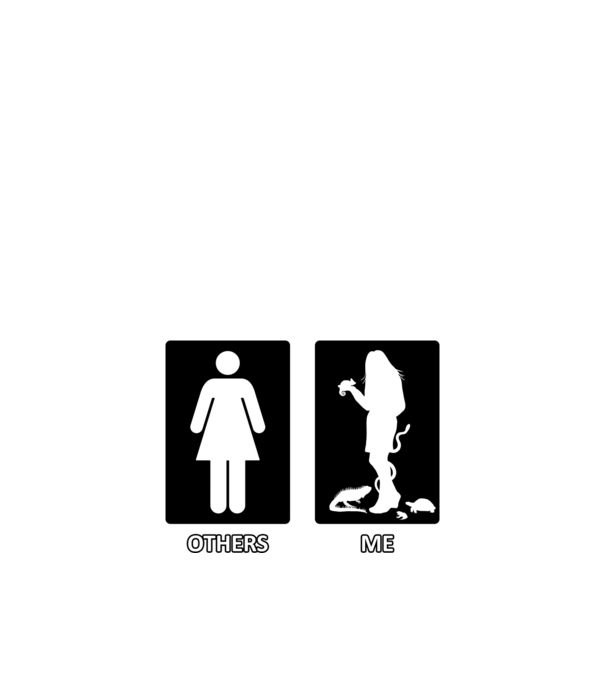 Others vs. Me (nő) - hüllő minta fekete pólón
