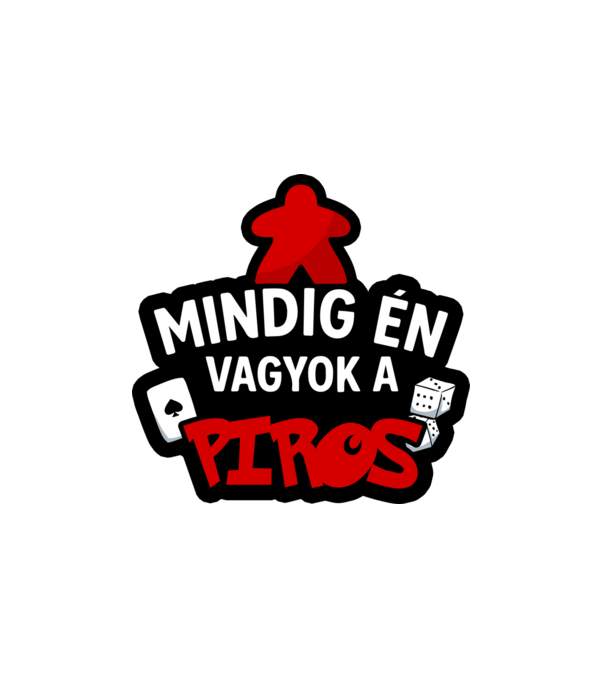 Mindig én vagyok a piros minta fehér pólón