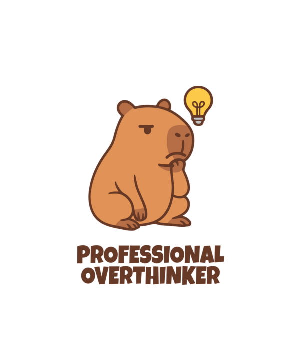 Professional overthinker minta fehér pólón