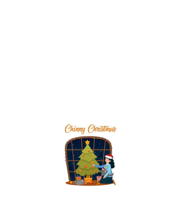 Chinny Christmas minta sötétkék pólón