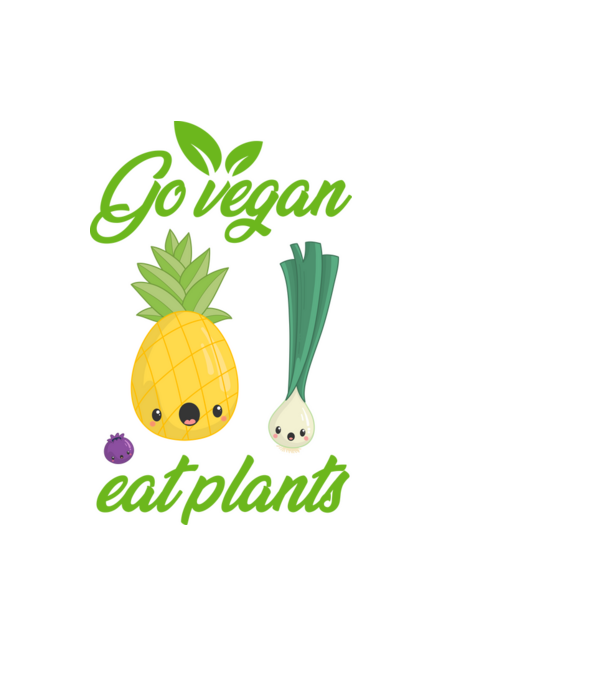 Go vegan minta fekete pólón