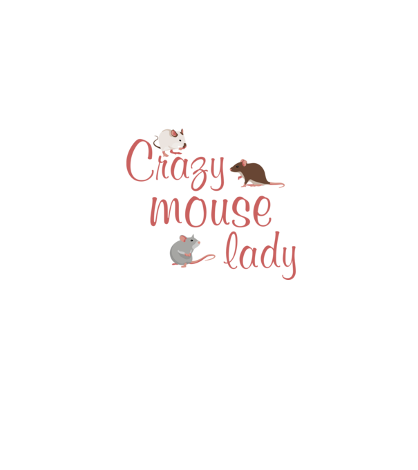 Crazy mouse lady minta szürke pólón