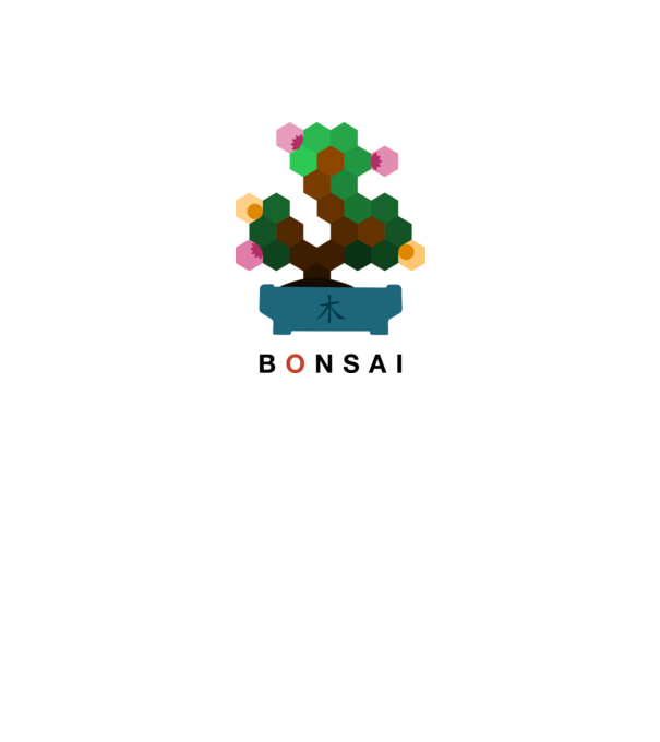 Bonsai minta fehér pólón