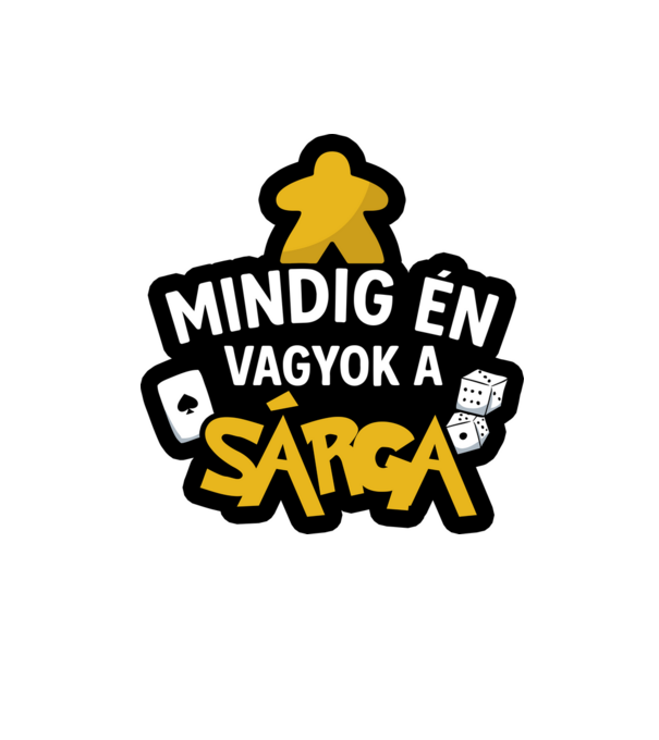 Mindig én vagyok a sárga minta homokszín pólón
