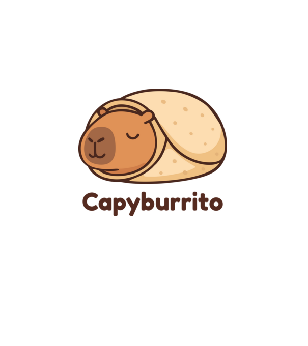 Capyburrito minta világoskék pólón