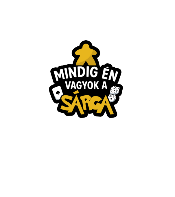 Mindig én vagyok a sárga minta türkiz pólón