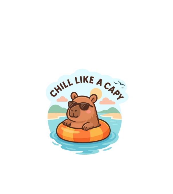 Chill like a capy minta almazöld pólón