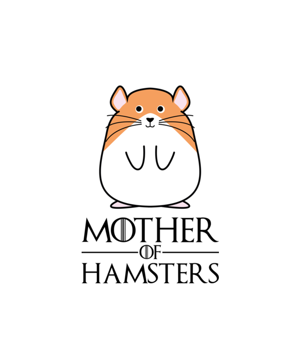 Mother of Hamsters minta fehér pólón