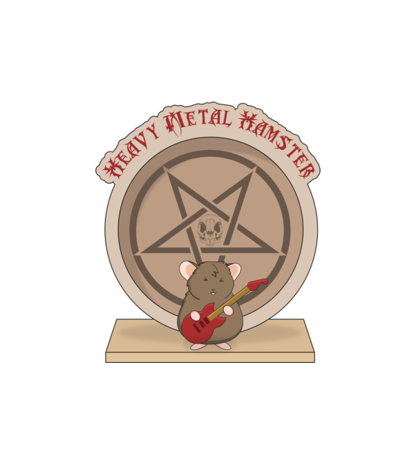 Heavy Metal Hamster minta fehér pólón