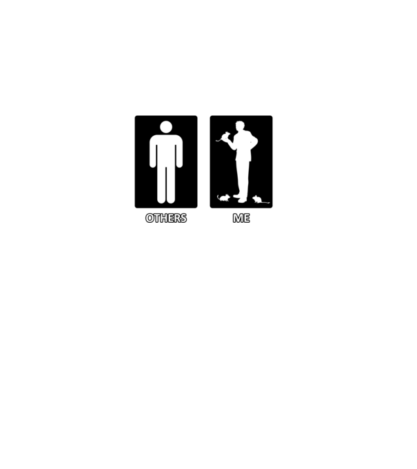 Others vs. Me (férfi) - degu minta fekete pólón