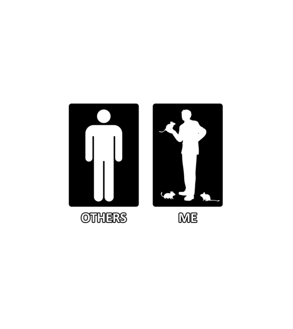 Others vs. Me (férfi) - degu minta fehér pólón