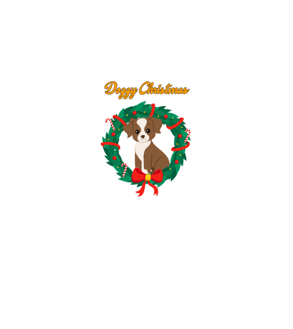 Doggy Christmas minta sötétkék pólón