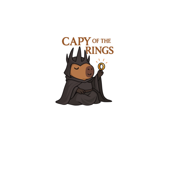Capy of the Rings minta dusty pink pólón