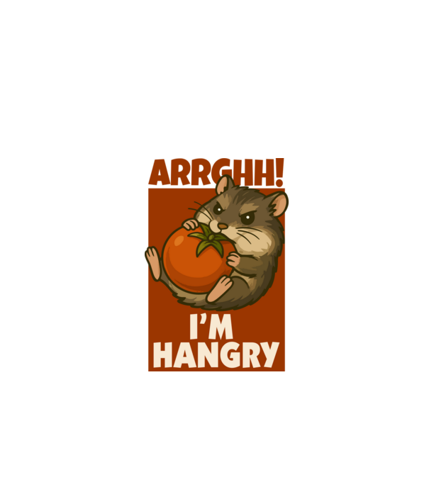 Hangry hamster minta almazöld pólón
