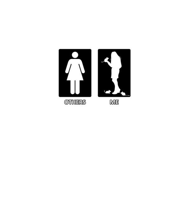 Others vs. Me (nő) - degu minta fekete pólón