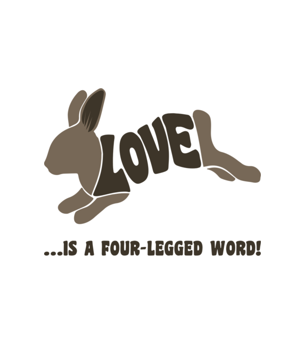 Love - Bunny minta fehér pólón