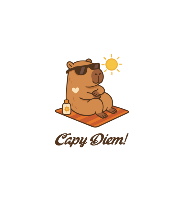 Capy Diem minta szürke pólón