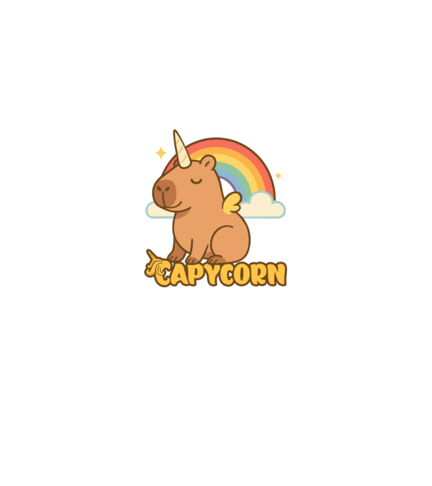 Capycorn minta fehér/piros pólón