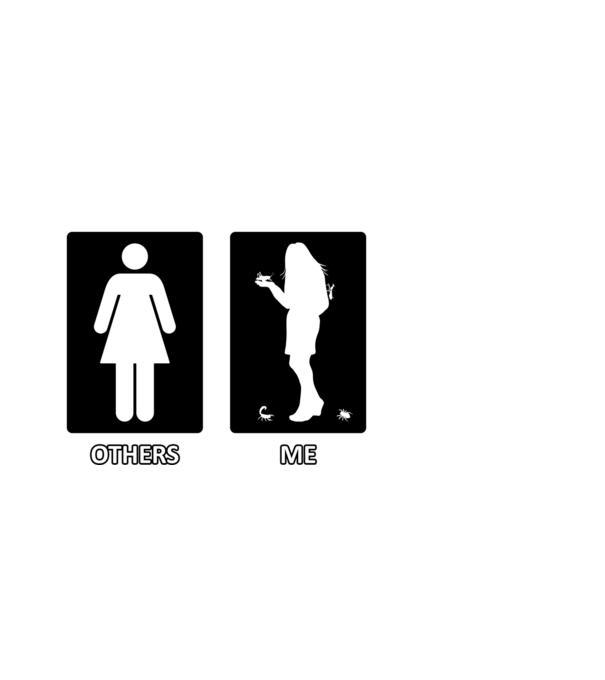 Others vs. Me (nő) - ízeltlábú minta fekete pólón